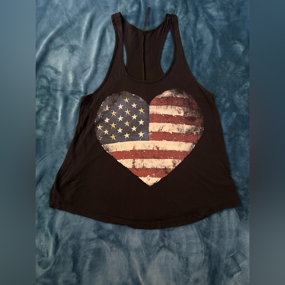 The Classic Patriotic Gold Star Studded Racerback Tank Top 🇺🇸🇺🇸